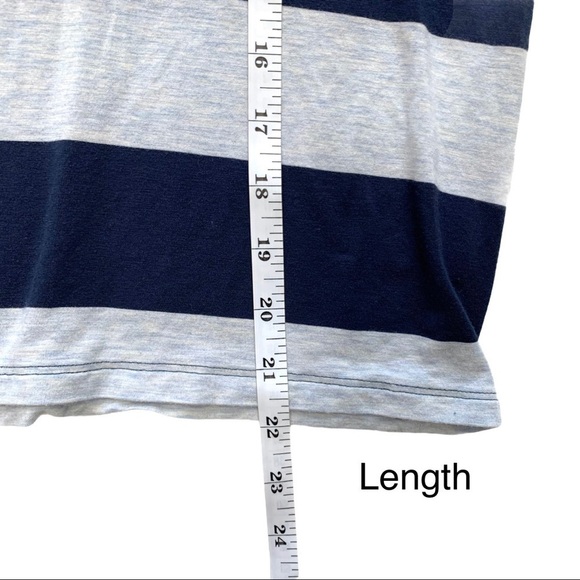American Eagle Soft & Sexy Blue Stripe Pocket Tee Size Small - Picture 14 of 15
